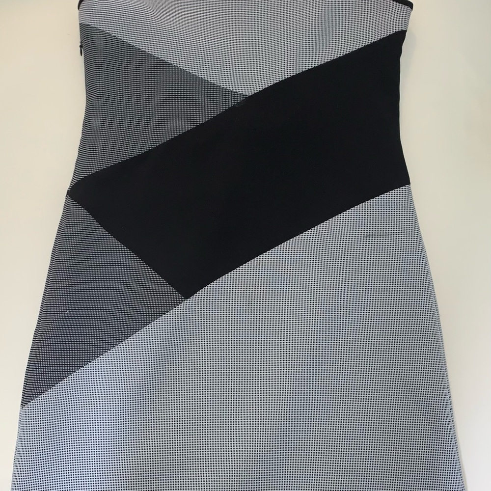 Black and Gray Geometric Dress